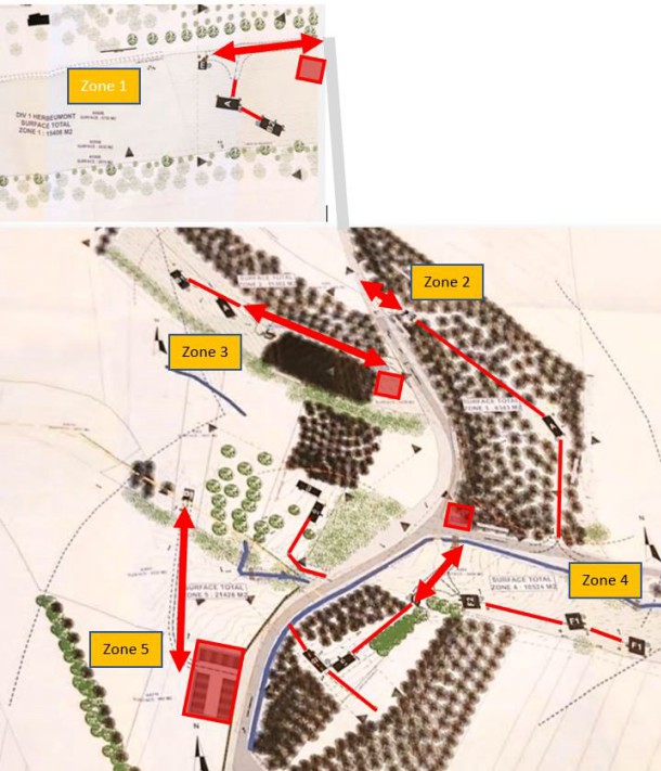 Plan des zones Boulois